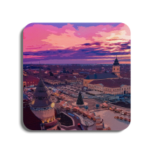 Oradea - Romania | Global Artwork Wooden Coaster