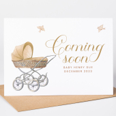 Coming Soon, Baby Stroller Pregnancy Reveal Cards
