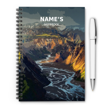 Personalised A5 Artwork Notebook - Highlands of Iceland