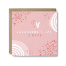 Valentine's Day Card - Valentine's Day Is Here - Standard Smooth Card