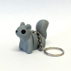 Baby Squirrel Keyring - Grey