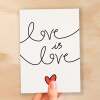 Anniversary or Valentine's Card for Her Anniversary Card for Wife Valentines Day Card For Husband Boyfriend or Girlfriend Love is Love - Large (5x7) / Blank Message