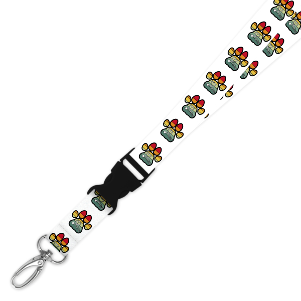 Double Breakaway Lanyard - Retro Paw Print Stethoscopes