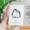 Anniversary Card for Her Anniversary Card for Wife Anniversary Card For Husband Boyfriend or Girlfriend Cute Penguin Card - Portrait (5x7) / Blank Inside