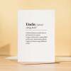 Birthday Card For Uncle Fun Dictionary Quote Card For Uncle Custom Message Card For Uncle Funny Birthday Card For Uncle - Large (5x7) / Blank Message