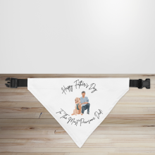 Happy Father's Day Watercolour Design Dog/Puppy Bandana - Small - 12x17cm (Strap: 25cm - 40cm)