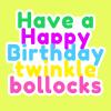 Birthday Card | Twinkle Bollocks | Square card