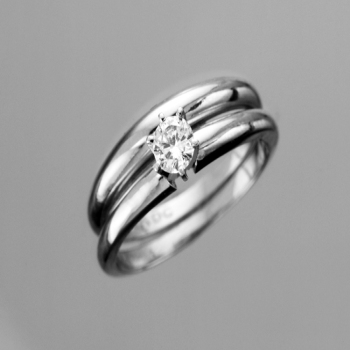 Holy Mackerel diamonds retro black and white photographic card featuring a vintage image of a wedding and an engagement ring - 12.6 x 17.7cm and blank inside