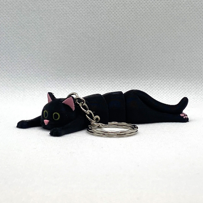 Cat Keyring Pack - Black