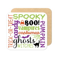Halloween Coaster - Halloween Subway Art - Standard Wooden Coaster