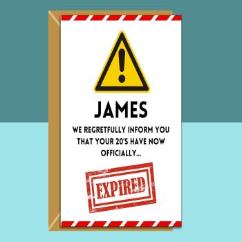 Funny 30th Birthday Card - Personalised For Men Women, For Him, Her turning 30 years old - Custom 30th card for friend, brother, sister.