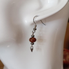 Mahogany Obsidian Sterling Silver 925 Earrings 