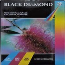 7x5 200gsm Black Diamond Gloss Photo Paper