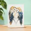 Anniversary Card For Husband or Wife Him or Her Anniversary Card With Love Owls Illustration Anniversary Gift - Portrait (5x7) / Blank Inside