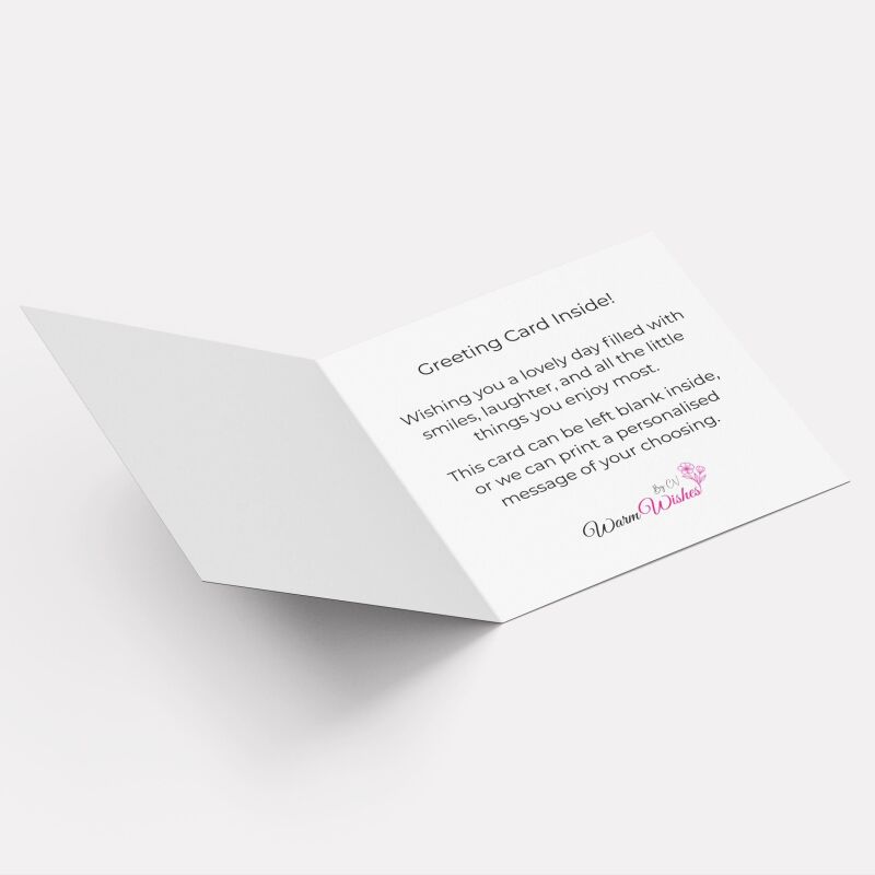 Personalised 50th Birthday Card for Him Blue Champagne Gift Box Milestone Mens - Smooth No Message - Kraft Brown