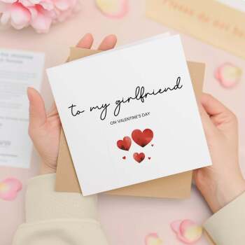Valentine's Day Card for Girlfriend, Cute Simple Design for Valentine's Day