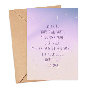 Affirmation Card - Let Your Soul Decide That For You - Medium (Approx. A5 | 148mm x 210mm | 5.8in x 8.3in) - Standard Smooth Card