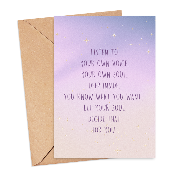 Affirmation Card - Let Your Soul Decide That For You - Small (A6)