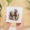 Postcard Prints - Notelet Card of a Horse For Anyone Any Occasion Card For Her or For Him Card For Birthday or Easter Card Thank You Card - Square (5.5x5.5) / Blank Inside