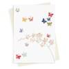 Butterflies & orchids greeting card -  designed by Eloise Hall - 15.7 x 11cm and blank inside, made in the UK