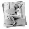 Love ahoy! - vintage black and white themed card - 12.6 x 17.7cm and blank inside - made in the UK