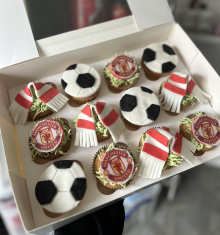 Football Themed Cupcakes