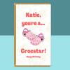 Funny Birthday Card - Personalised - Crocs - For Him or For her - Ideal for someone turning 20, 21, 25, 30, 35 years old or any other age. - Blank inside - Regular