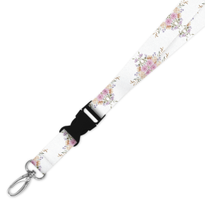 Double Breakaway Lanyard - Vintage Flower Corners