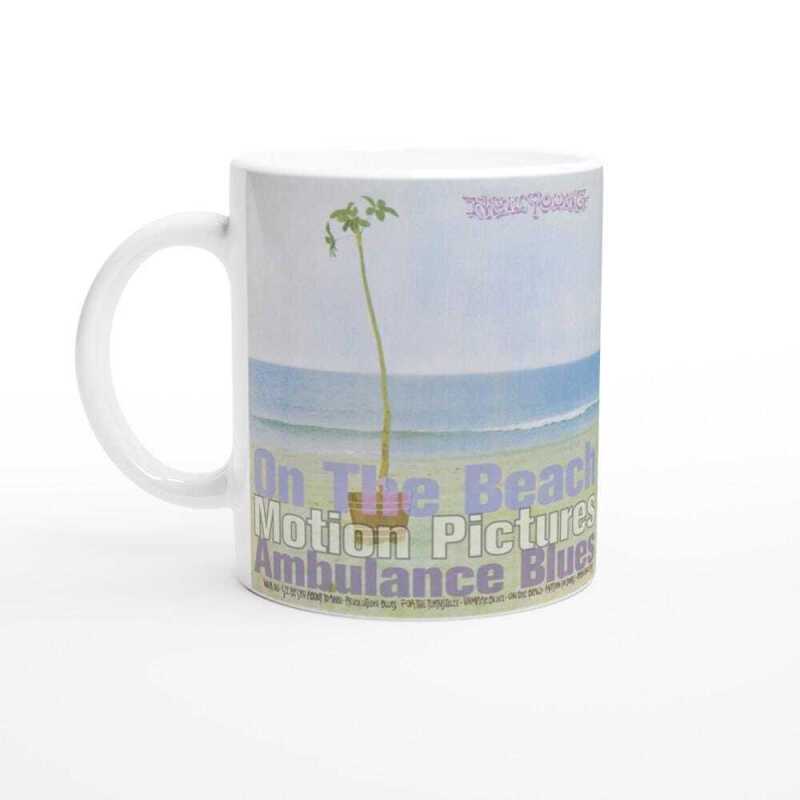 Neil Young On The Beach Album Track Mug - Ceramic White