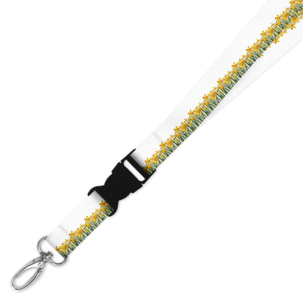 Double Breakaway Lanyard - Daffodil Border