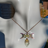 Fluorite and Iridescent Colour Charm Gold Necklace