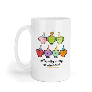 70th Birthday Ceramic Mug - Officially In My Seven-Teas