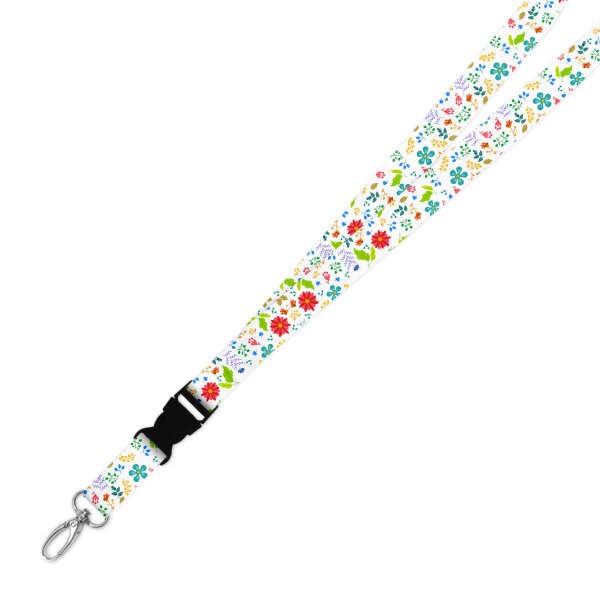 Double Breakaway Lanyard - Ditsy Flowers