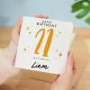 Personalised 21st Birthday Card For Him Or Her Twnety One Birthday Card For Son or Daughter Granddaughter Grandson 21st Birthday Card - Square (5.5x5.5) / Blank Inside