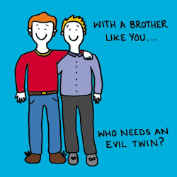 Evil Twin Greetings Card