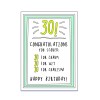 Thirty - charm card