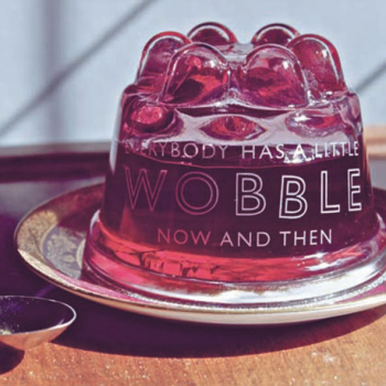 Holy Mackerel wobble retro themed blank greeting card for him or her - designed by Andy Poplar - 15cm square and blank inside for your message