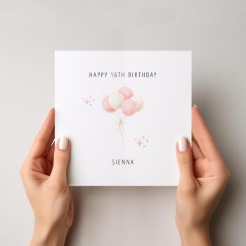 Personalised Balloon Birthday Card