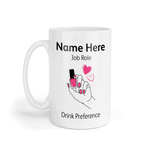 Personalised Ceramic Mug - Painted Nails