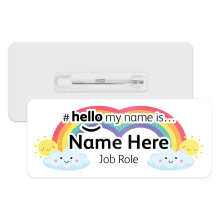 #hello my name is... Name Badge - Duo Rainbow