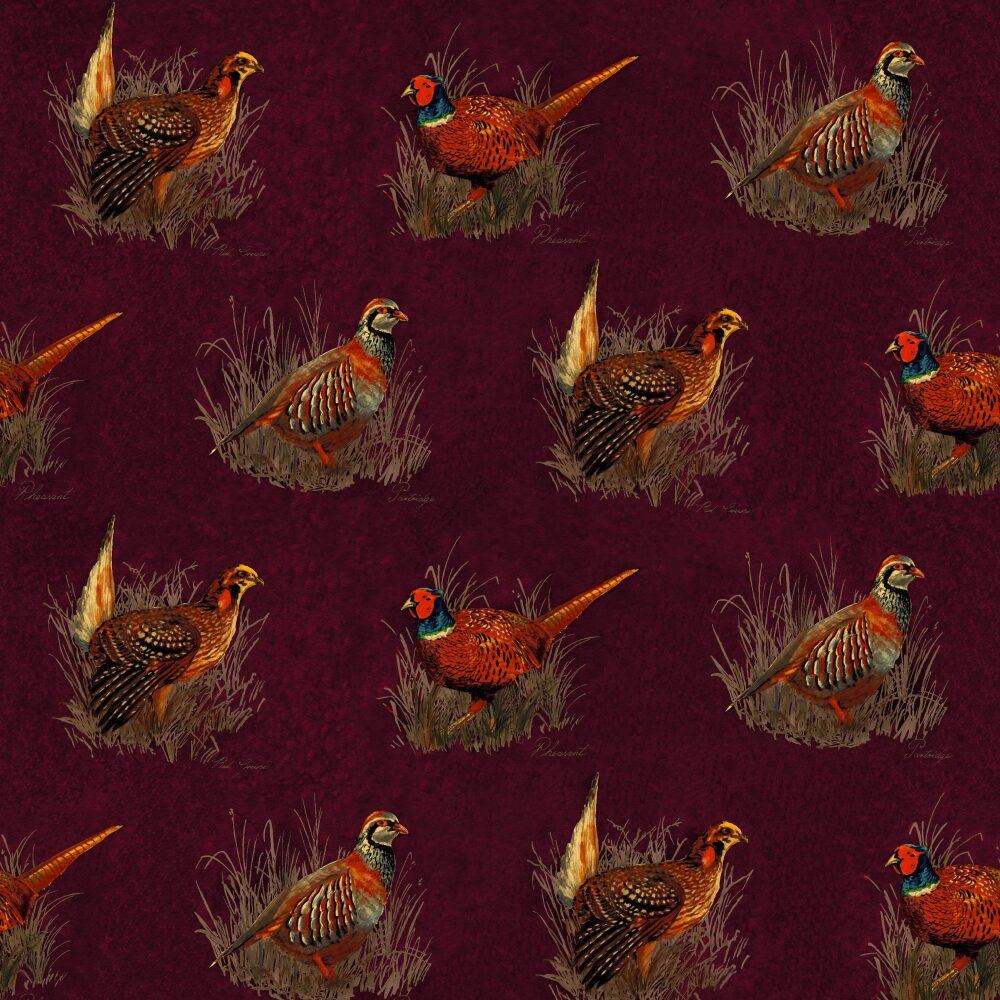 GAME BIRDS - BURGUNDY