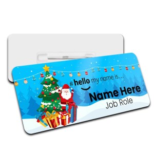 #hello my name is... Name Badge - Christmas Tree Santa