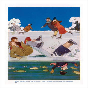 Christmas Heath Robinson - a 17.5 x 12.5cm Christmas Card from Holy Mackerel's Alternative Image Range of Festive Designs.