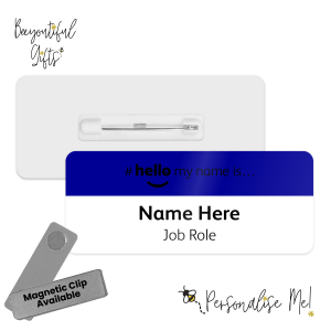Name Badge - Coloured Band Hello My Name is... - Dark Blue