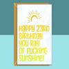 23rd Birthday Card - Personalised inside - For Him or Her - For friend, son, daughter, brother, sister, or anyone else turning 23 years old - Blank inside - Regular - Matte
