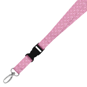 Double Breakaway Lanyard - Pink Daisy Balloon Dog