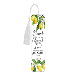 Religious Aluminium Bookmark with Tassel - Blessed Is She