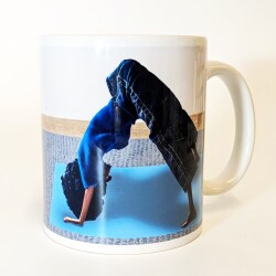 Yoga murder funny mug