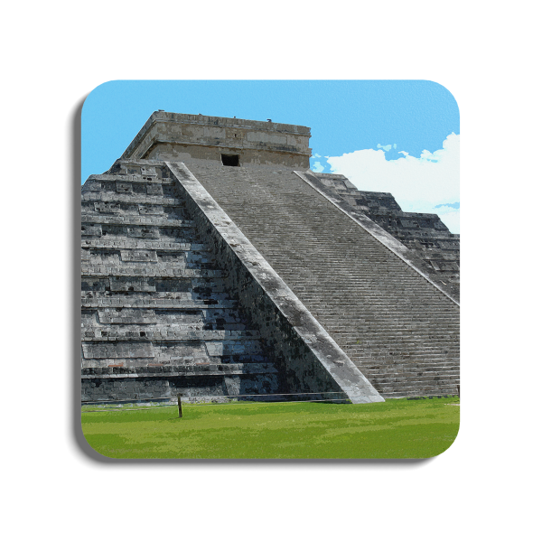 Chichén Itzá - Mexico | Global Artwork Wooden Coaster