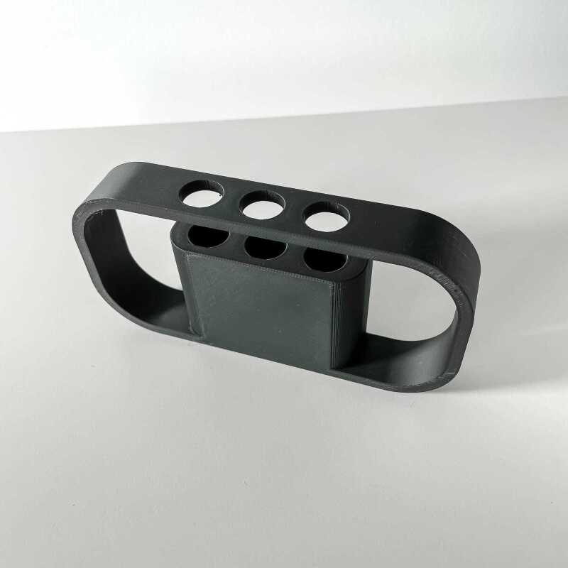 The Ilios Pen Holder | Desk Organiser and Pencil Cup Holder - Black